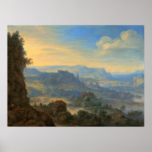 Paysage fluvial - Herman Saftleven Poster d'art