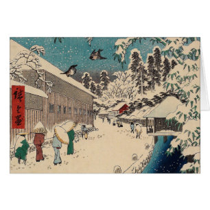 Paysage hivernal d'Hiroshige japon ukiyo-e antique