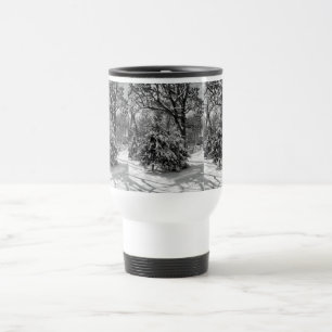 Paysage hivernal neige Mug café