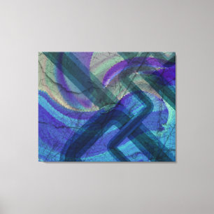 Paysage industriel Abstrait 4 toile étirée