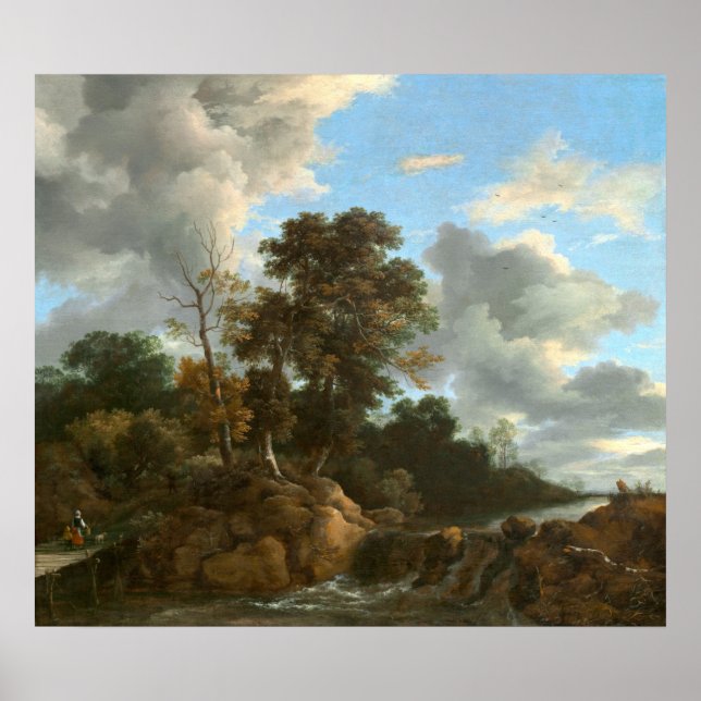 Paysage - Jacob van Ruisdael Poster d'Art (Devant)