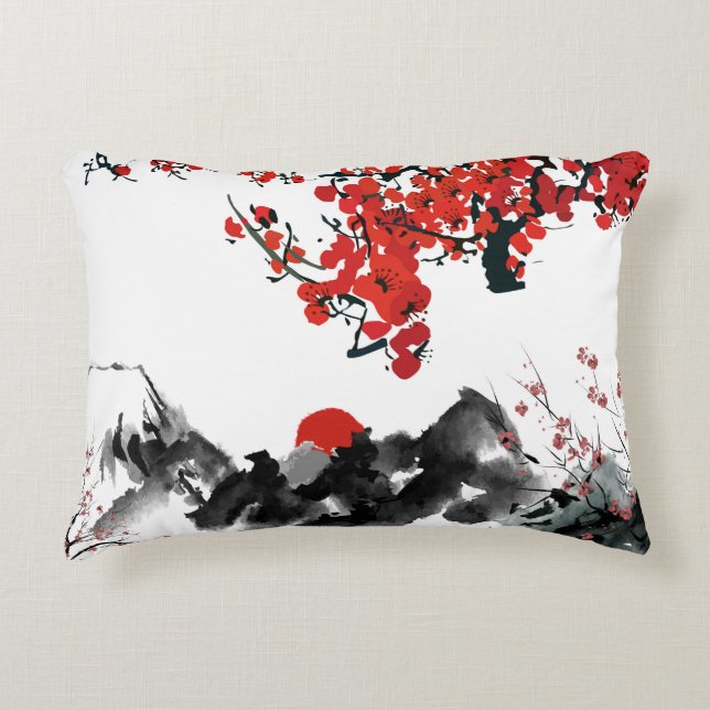 Paysage japonais Accent Coussin (Devant)