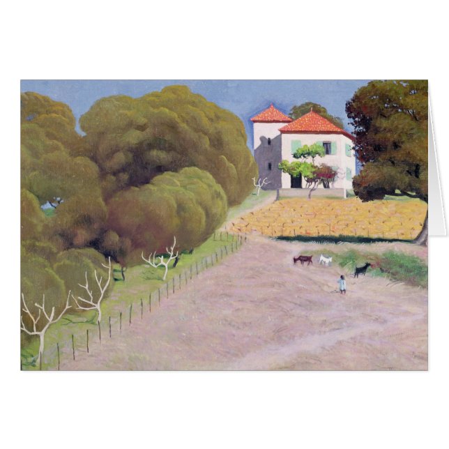 Paysage, la Chambre avec Roof rouge, 1924 (Devant horizontal)