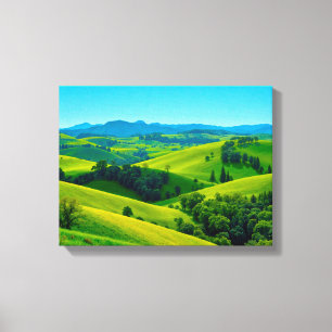 Paysage n° 15, série de paysages sur toile