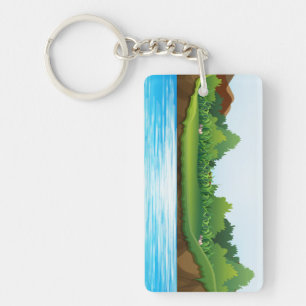 Paysage naturel avec réservoir de rivière-22805