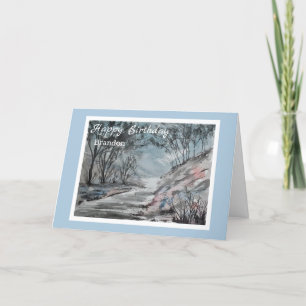 Paysage naturel Carte d'anniversaire personnalisée