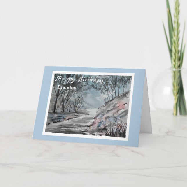 Paysage naturel Carte d'anniversaire personnalisée (Devant)