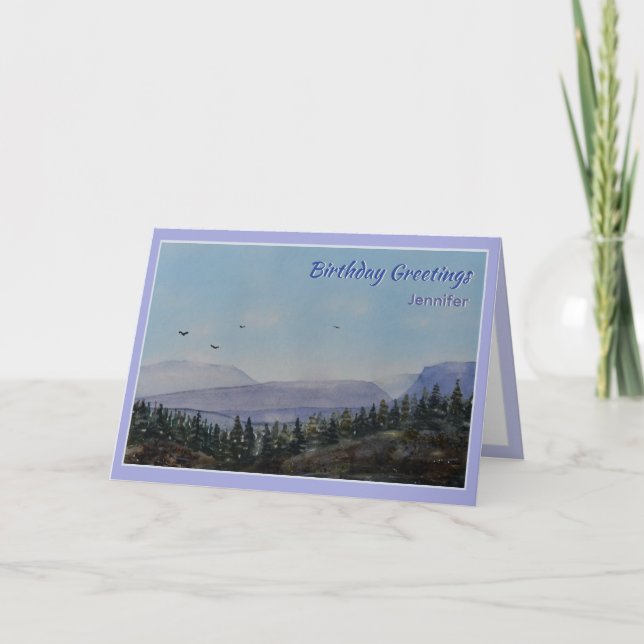 Paysage naturel Carte d'anniversaire personnalisée (Devant)
