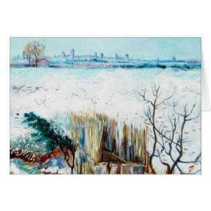 Paysage neigeux avec Arles par Vincent van Gogh