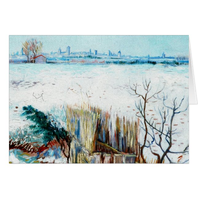 Paysage neigeux avec Arles par Vincent van Gogh (Devant horizontal)