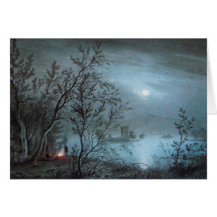PAYSAGE ROMANTIQUE NOCTURNE EN BLEU