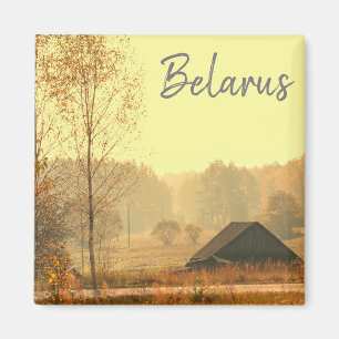 Paysage rural d'architecture de Biélorussie Magnet
