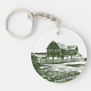 Paysage rural maison de ferme de style coupe