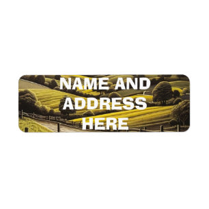paysage rural retourner les étiquettes d'adresse