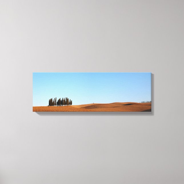 Paysage toscan avec cyprès panorama toile (Recto)