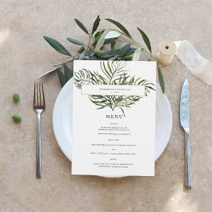 Paysage tropical de palmiers   Menu Mariage
