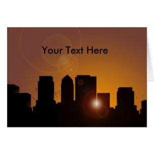 Paysage urbain au lever du soleil