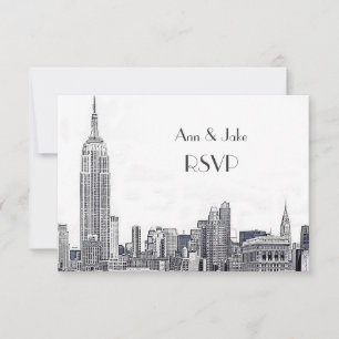 Paysage urbain de NYC 01 Gravé Blanc RSVP #2