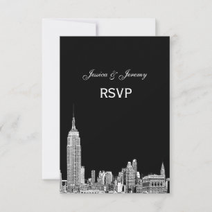 Paysage urbain de NYC 01 Gravé RSVP #1 Avec Menu
