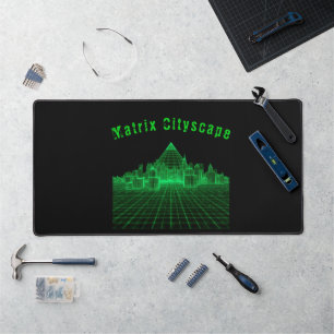 Paysage urbain Matrix Néon Vert Système Cyberpunk 