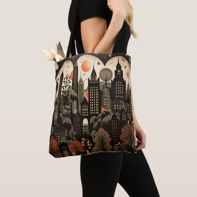 Paysage urbain sur tout le Sac fourre-tout (De près)