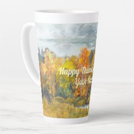 Paysages automnaux aquarelle Latte Mug