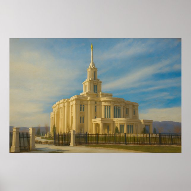 Payson Utah Temple Painting™ LDS Poster d'Art Mur (Devant)