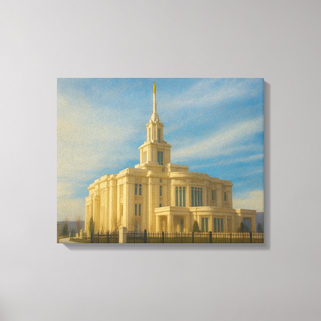 Payson Utah Temple Painting™ LDS Wall Art Leinwand (Vorderseite)