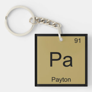 Payton Name Chemie Element Periodensystem Schlüsselanhänger