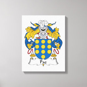 Paz Familienwappen Leinwanddruck