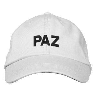 Paz Frieden in Spanisch Schwarz Brauch modern Bestickte Baseballkappe