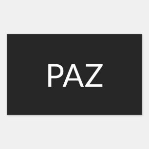 Paz Schwarz-weißer spanischer Frieden, einfach mi Rechteckiger Aufkleber