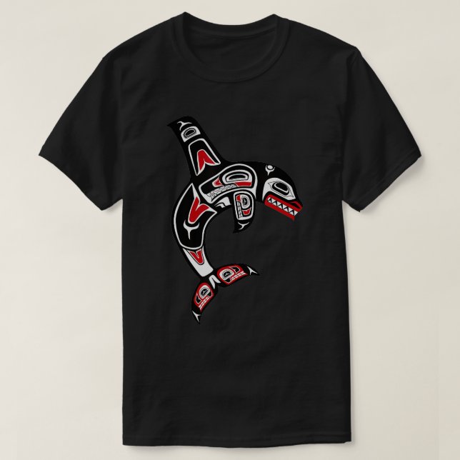 Pazifik Nordwest Haida Orca T-Shirt (Design vorne)