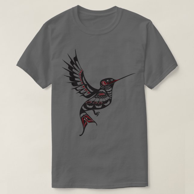 Pazifik Nordwest-Hummingvogel-Indianersalat T-Shirt (Design vorne)