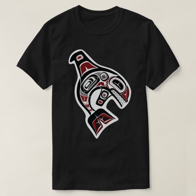 Pazifik Nordwest-Orca heimische amerikanische Sali T-Shirt (Design vorne)