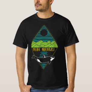 Pazifik Nordwestorca Whale Tree Mountain Ocean P T-Shirt