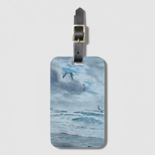 Pazifikküste, Küste, Strand, Möwen, Wellen Gepäckanhänger