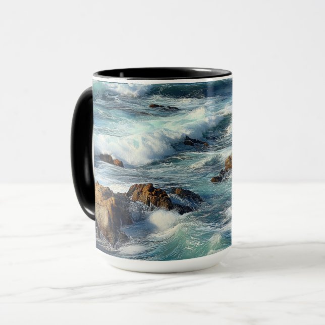 Pazifikwellen Tasse (Vorderseite Links)