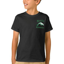 Pazifische Gymnastik Kinder schwarzer T - Shirt