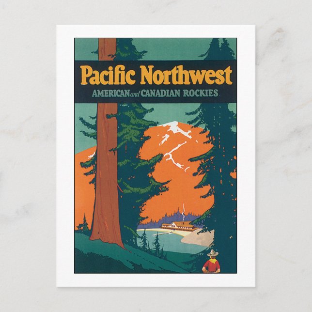Pazifische Nordwestamerikaner und Kanadier-Rockies Postkarte (Vorderseite)