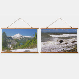 Pazifische Nordwestfotografie Landschaftlich Wandteppich Mit Holzrahmen