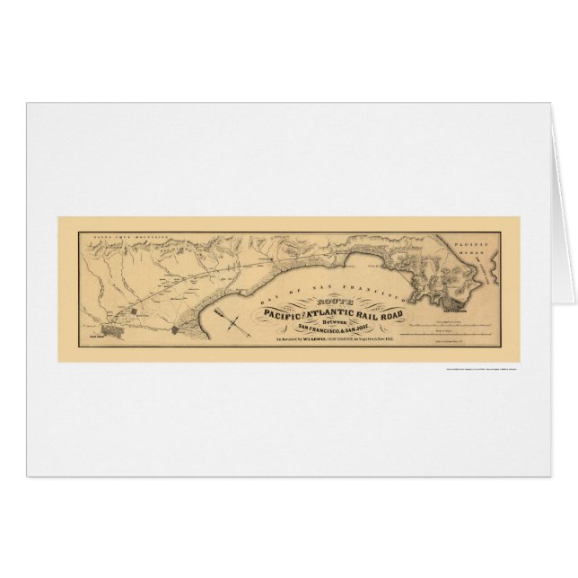 Pazifische u. atlantische Eisenbahn-Karte 1851 (Vorderseite (Horizontal))