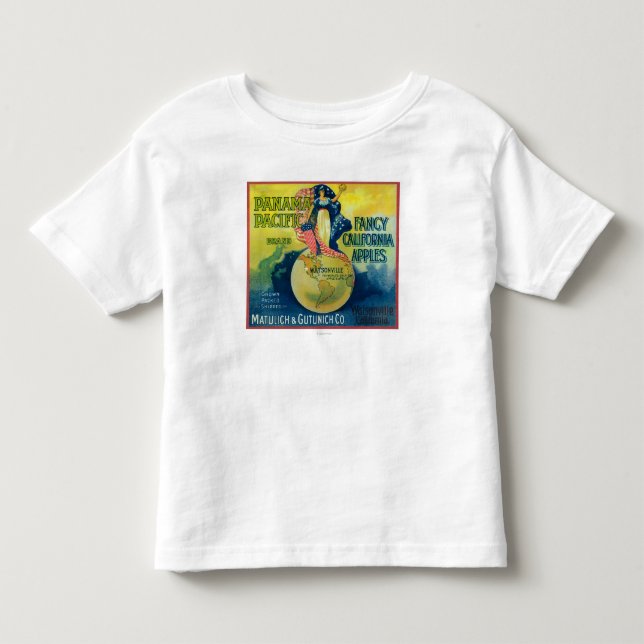 Pazifischer Apple Kisten-Aufkleber Panamas Kleinkind T-shirt (Vorderseite)