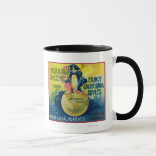 Pazifischer Apple Kisten-Aufkleber Panamas Tasse