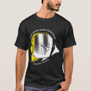 Pazifischer Doppel-Sattel-Schmetterlingsfisch Farb T-Shirt