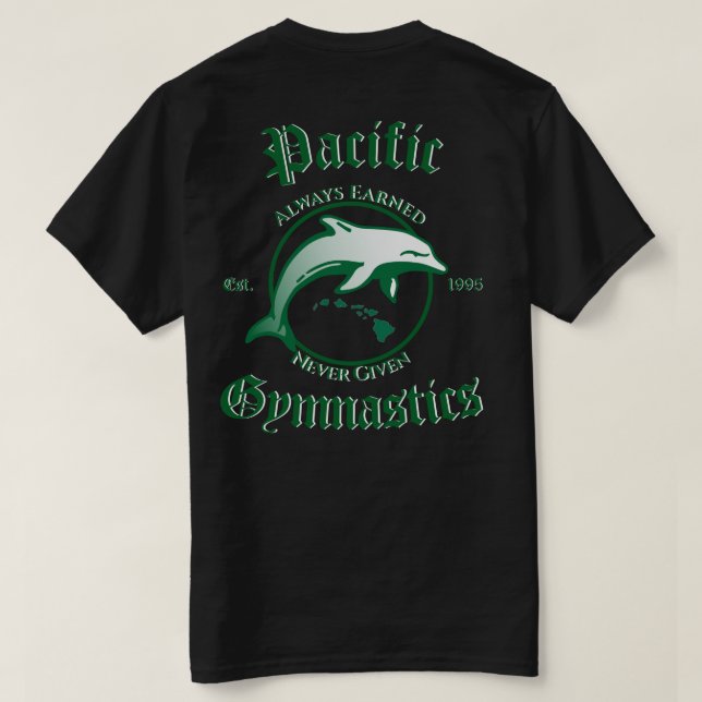 Pazifischer Fitnessraum T-Shirt (Design Rückseite)