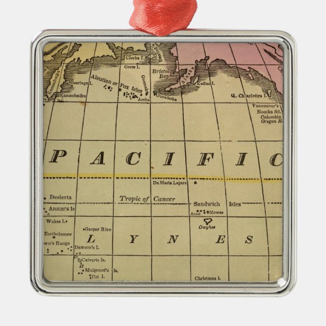 Pazifischer Ozean 7 Silbernes Ornament (Vorne)