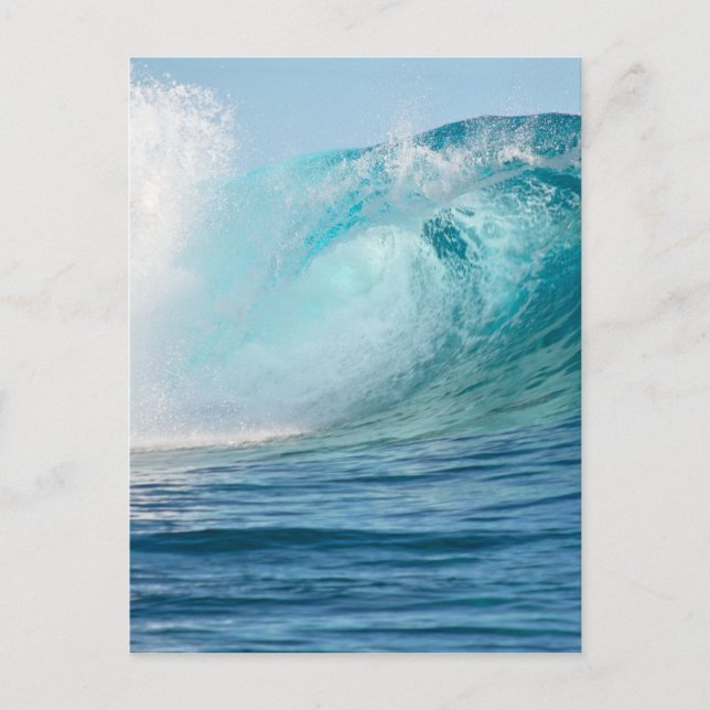 Pazifischer Ozean große Welle brechen vertikale Po Postkarte (Vorderseite)