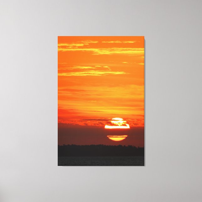 PAZIFISCHER SONNENSATZ 32 x 48 Leinwanddruck (Vorderseite)
