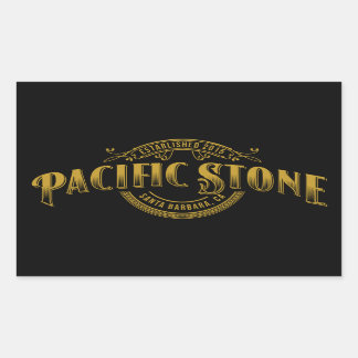 Pazifischer Stone-Aufkleber schwarz Rechteckiger Aufkleber